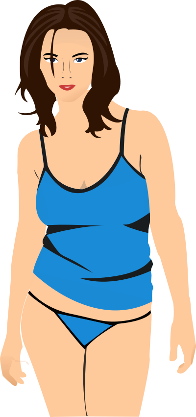 Woman wearing undies clipart