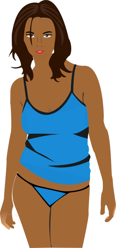 Woman wearing undies 2 clipart