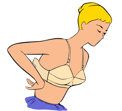 Woman Wears Bra clipart
