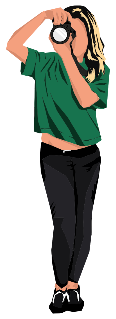 Woman With Camera clipart