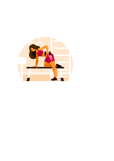 Woman with dumbbells clipart