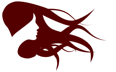 Woman With Flowing Hair clipart