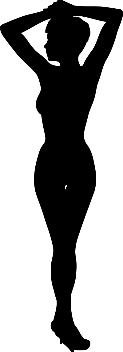 Woman with hands up clipart