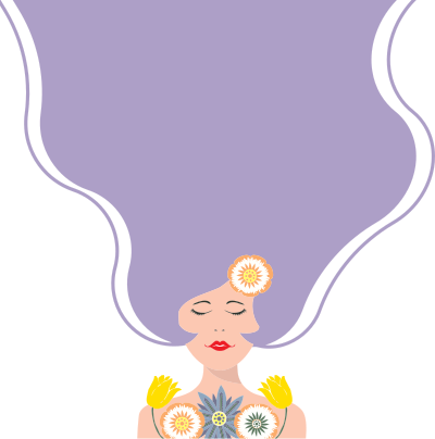 Woman With Long Hair By Karen Arnold Vectorized clipart
