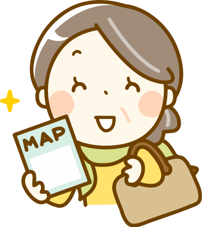 Woman with map clipart