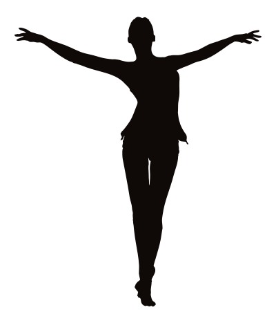 Woman With Outstretched Arms Silhouette clipart
