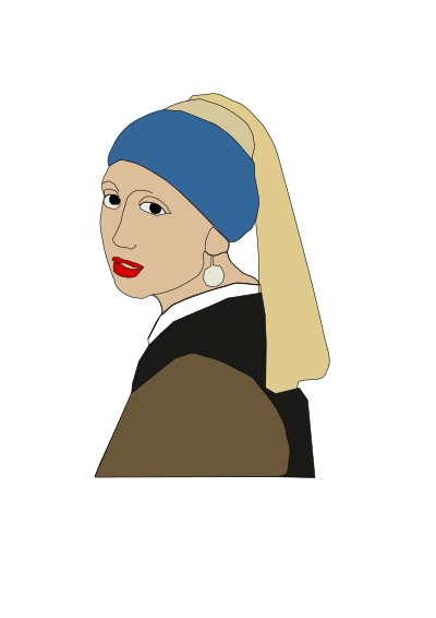 Woman with Pearl clipart