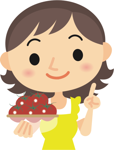 Woman with tomatoes clipart