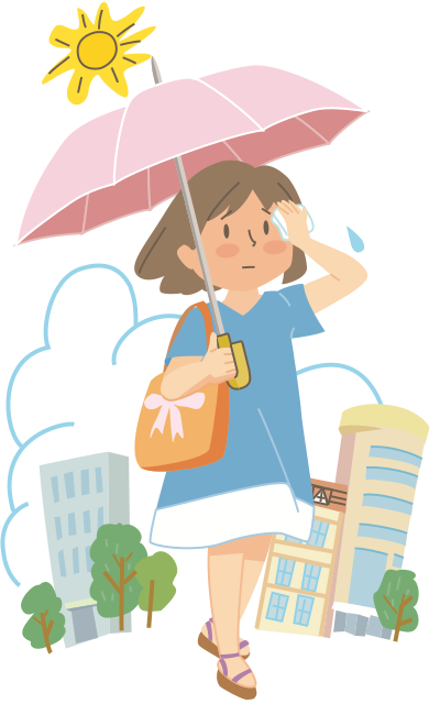 Woman with umbrella (#1) clipart