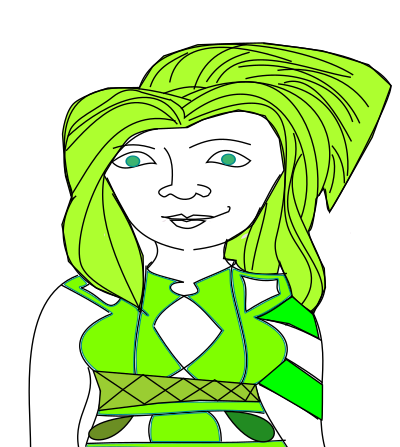 WomanInGreen001 clipart