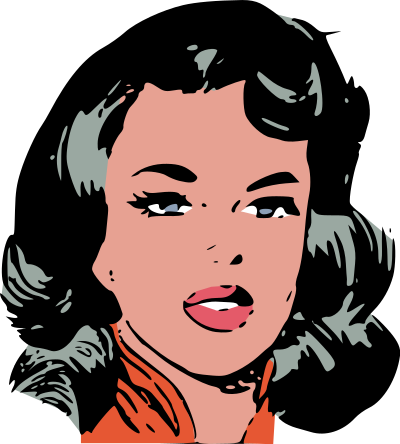 Woman's face clipart