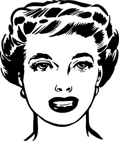 Woman's face clipart