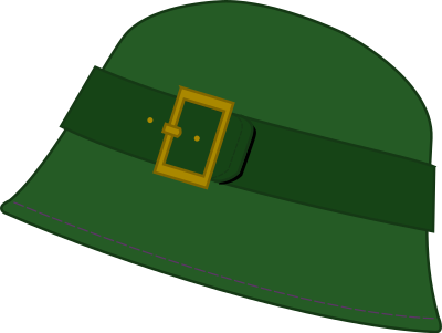 Womans hat green clipart