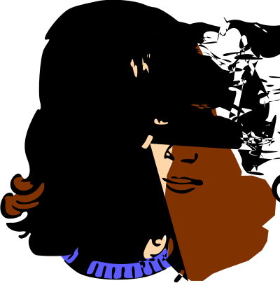 Woman's head (colour) clipart