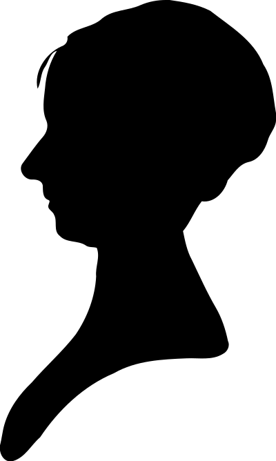 Woman's head silhouette 3 clipart