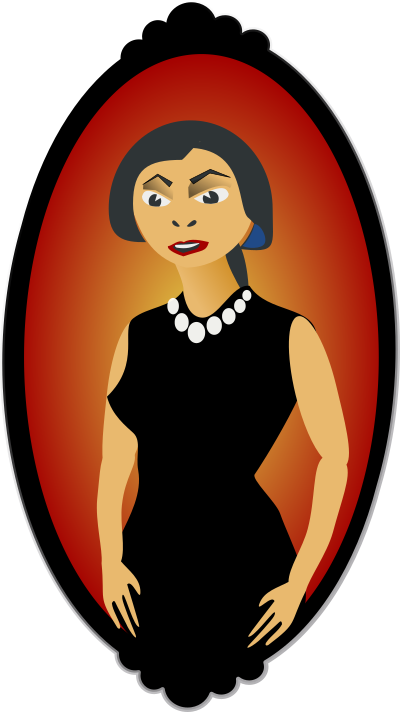 Women portrait in red clipart
