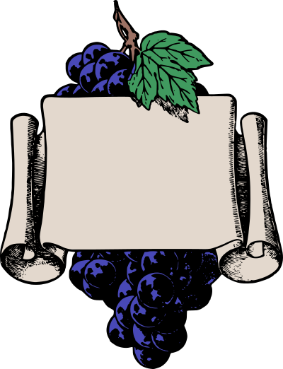 Wonderful Grapes Frame - Colour clipart