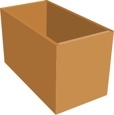 Wood Box Thick Walls clipart
