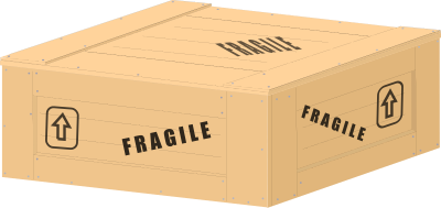 Wood crate w/ writing clipart