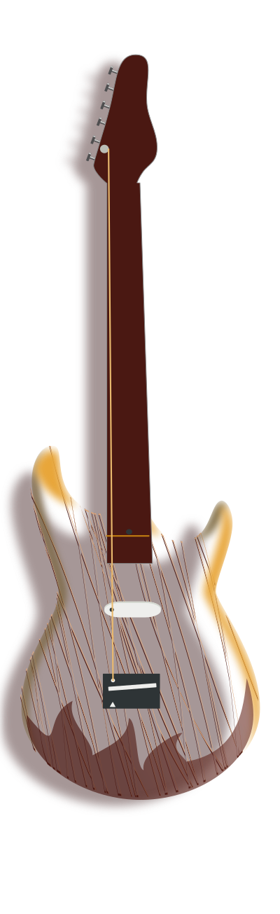 Wood guitar clipart