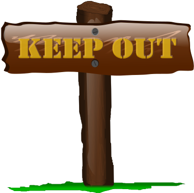 Wood Keep Out Sign clipart