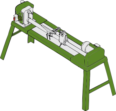 Wood lathe clipart