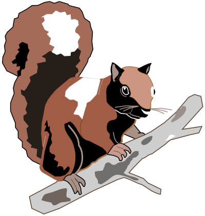 Wood squirrel clipart