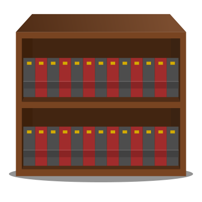 Wooden Bookcase clipart