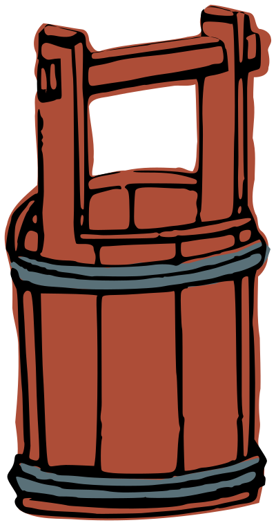 Wooden bucket clipart