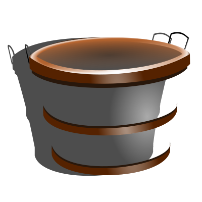 Wooden bucket clipart