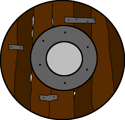 Wooden Buckler clipart