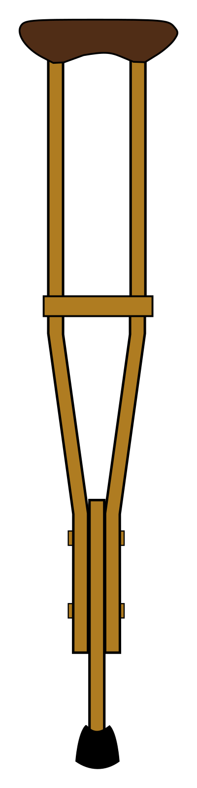 Wooden crutch clipart