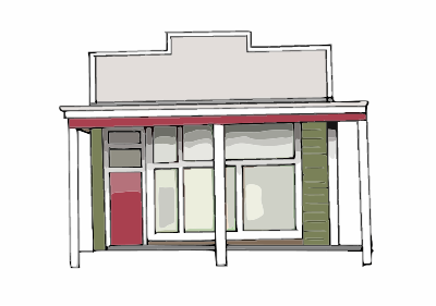 Wooden shop New Zealand clipart
