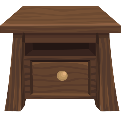 Wooden side table from Glitch clipart