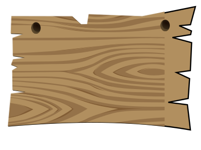 Wooden sign clipart