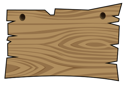 Wooden sign - no mask clipart
