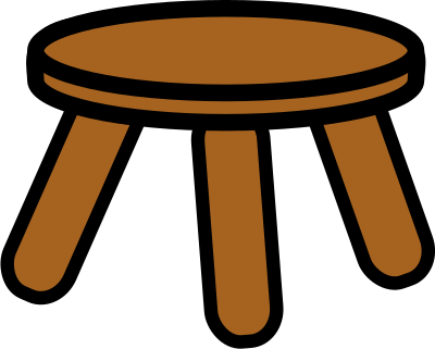 Wooden stool clipart