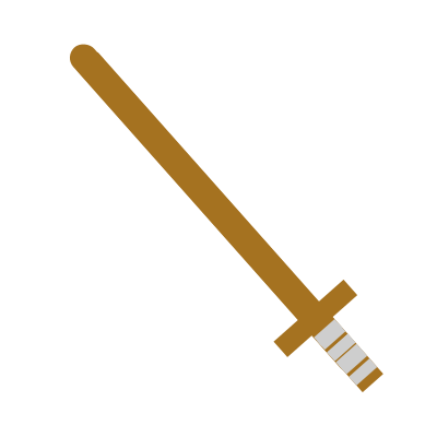Wooden sword clipart