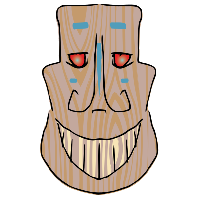 Wooden Tiki clipart