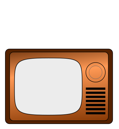 Wooden TV clipart