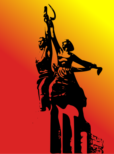 Worker and Kolkhoz Woman clipart