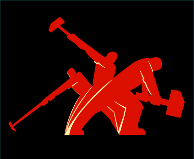 Worker fight unite clipart