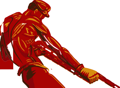 Worker with chain clipart
