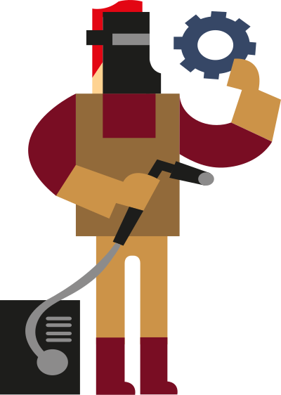 Worker with Tool clipart