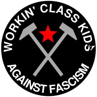 Workin class kids against fascism clipart