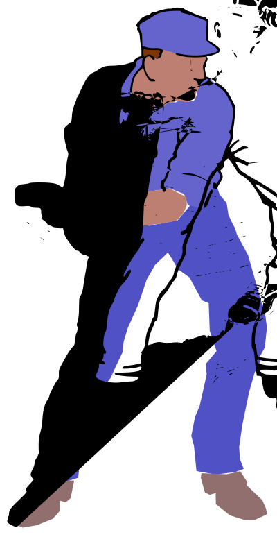 Working Man with Hammer clipart
