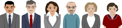 Working team characters clipart