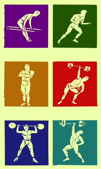 Workout Icons - Colour clipart