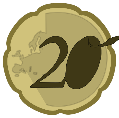 Worksheet 20 cent coloured clipart