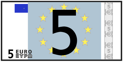 Worksheet 5 euro coloured clipart